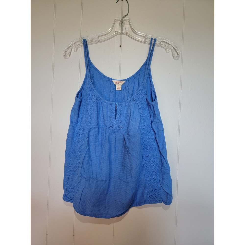 Women's Blue Camisole Tank Top Sonoma Size Medium 100% Cotton - Picture 2 of 5